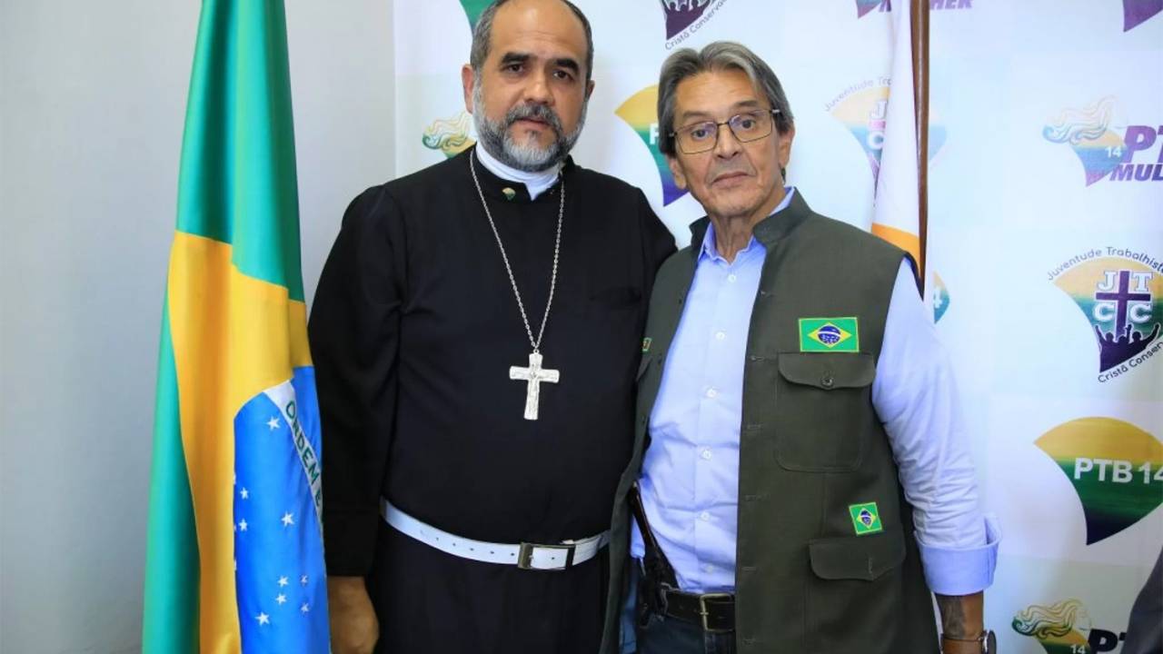 Padre Kelmon e Roberto Jefferson -