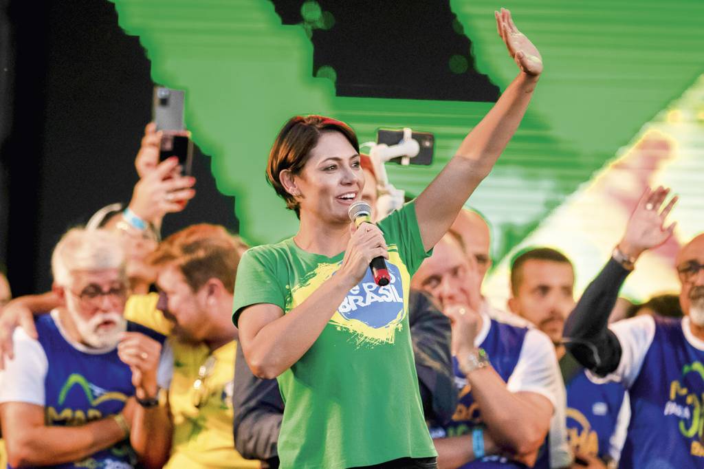 AP22225797466251.jpg PRIMEIRA-DAMA - Michelle Bolsonaro: papel essencial reconhecido pelo presidente no governo e na atual campanha -