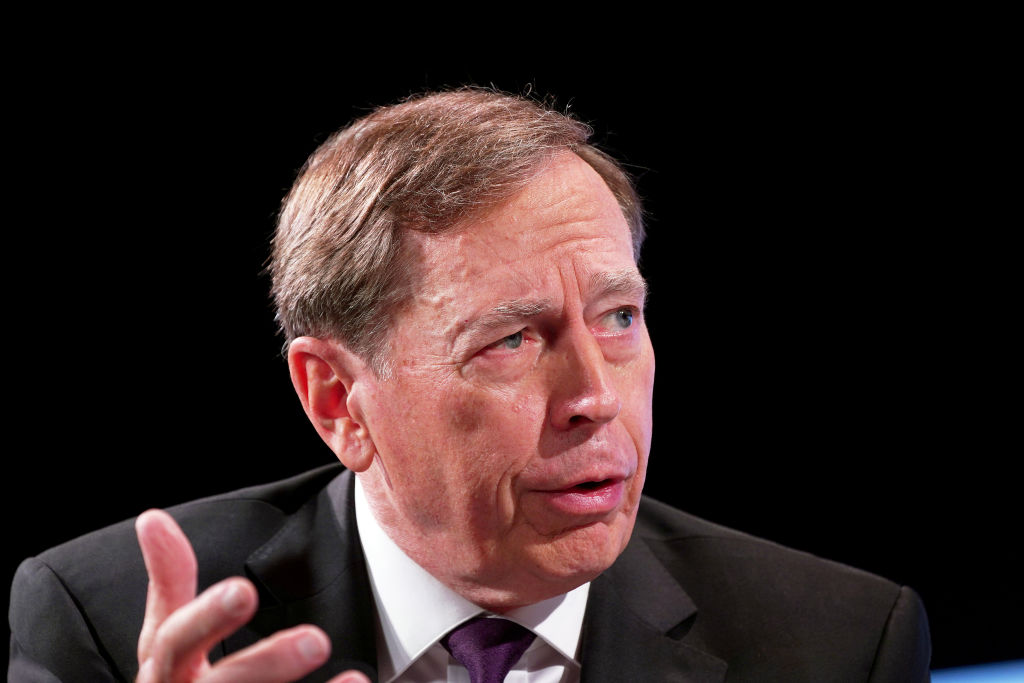 NEW YORK, NEW YORK - SEPTEMBER 22: David Petraeus, Chairman, KKR Global Institute speaks onstage during the 2021 Concordia Annual Summit - Day 3 at Sheraton New York on September 22, 2021 in New York City. (Photo by Leigh Vogel/Getty Images for Concordia Summit)