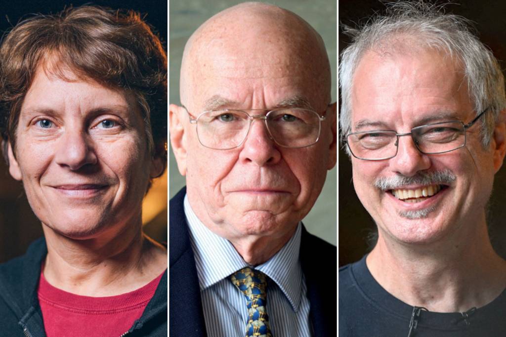 Nobel-Quimica CLIQUE - Carol, Barry e Morten (da esq. para a dir.): a técnica cria novas moléculas -