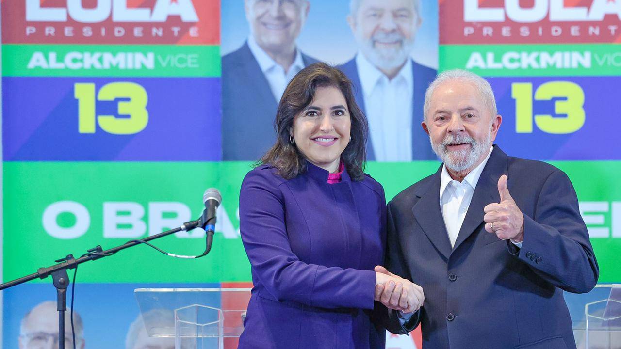 Simone Tebet (MDB) e Lula (PT)