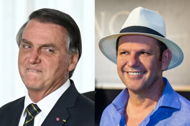 O presidente Jair Bolsonaro e o garimpeiro Valdinei Mauro de Souza, o Ney Garimpeiro