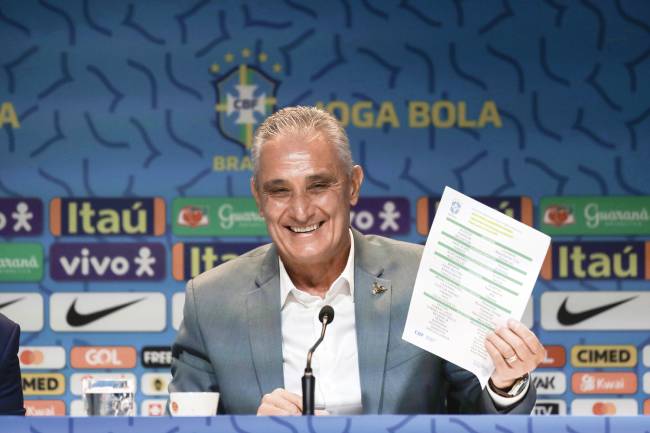 VAI RIR POR ÚLTIMO? - Tite ao revelar a lista de convocados: o técnico gaúcho deixará a seleção após o Mundial -