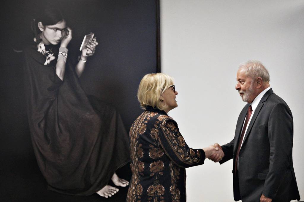 ABRE-audincia-do-presidente-eleito-luiz-incio-lula-da-silva-com-ministros-do-stf-09112022_52488386097_o.jpg PACIFICAÇÃO - Rosa Weber e Lula: visita do presidente eleito buscou sinalizar que haverá diálogo entre as instituições -