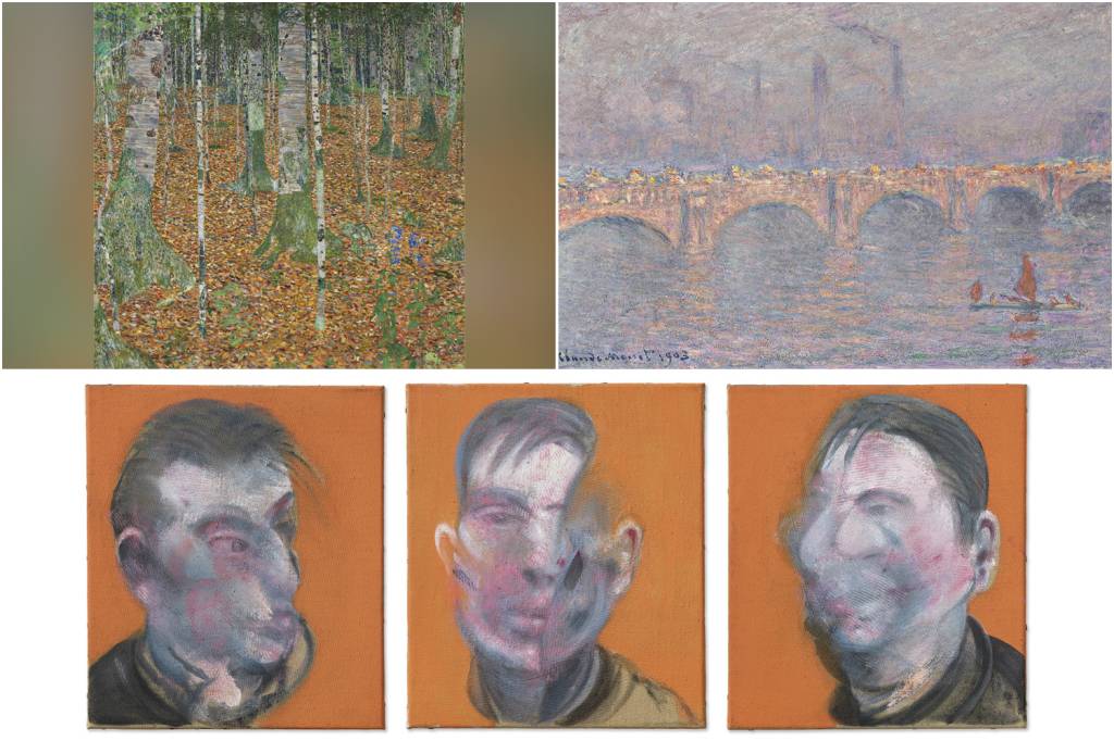 GUSTAV-KLIMT-(1862-1918).jpg GOSTO VARIADO - Floresta de Bétulas, de Gustav Klimt, a Ponte de Waterloo, obra impressionista de Claude Monet, e o tríptico de Francis Bacon: são 150 obras-primas de 500 anos de história das artes no Ocidente -