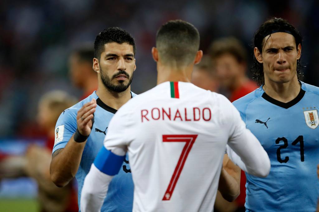 Cristiano Ronaldo e Suárez se reencontram para últimos suspiros em Copa