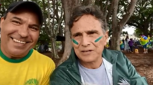 Piquet, em ato antidemocrático no Distrito Federal