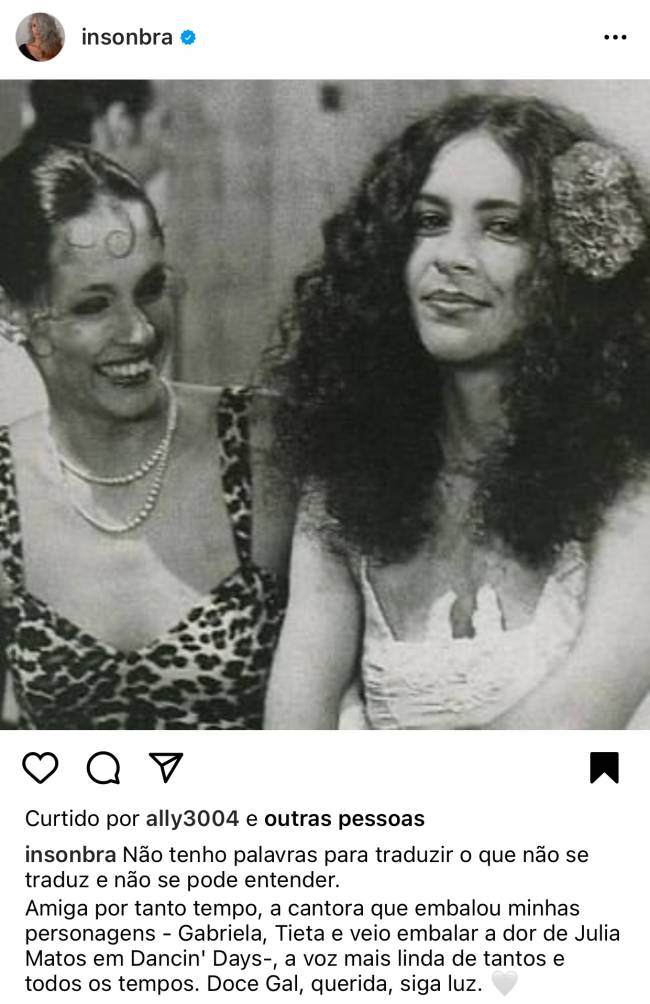 SONIA BRAGA E GAL SONIA BRAGA E GAL