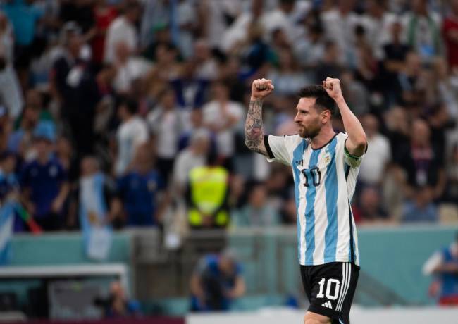 ARGENTINA X MÉXICOCOPA DO MUNDO FIFA, CATAR 202226/11/2022 Messi vibra: o oitavo dele em Copas -