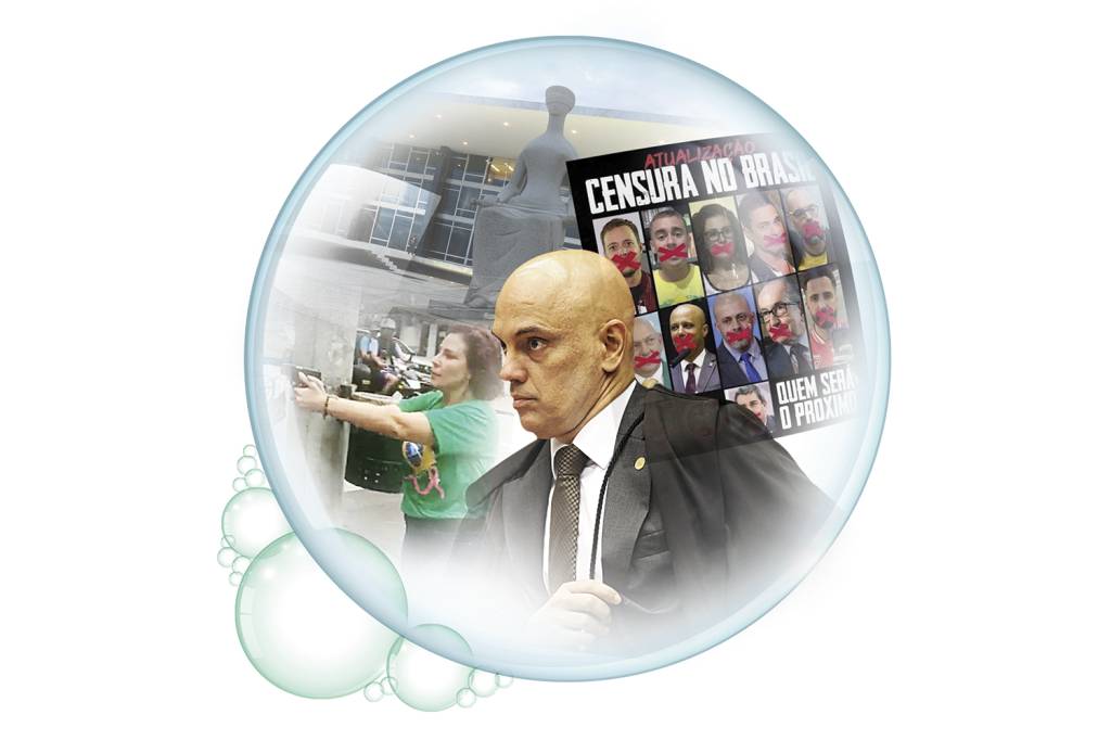 bola-5 PRISÃO NO TSE - Os manifestantes vibraram e comemoraram a “notícia” de que o presidente do Tribunal Superior Eleitoral, ministro Alexandre de Moraes, teria sido preso -