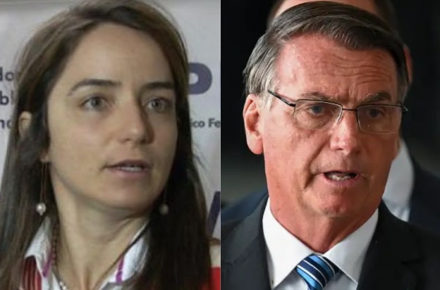A procuradora da República Monique Cheker e o presidente Jair Bolsonaro