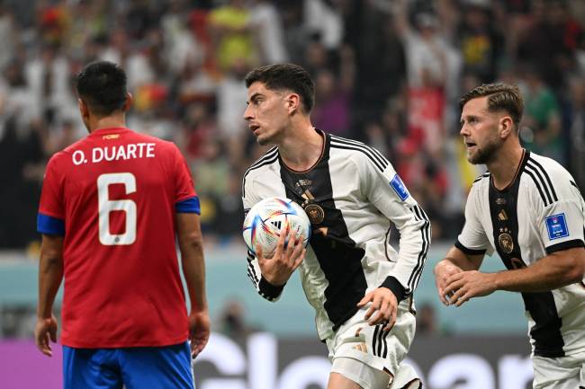 FBL-WC-2022-MATCH44-CRC-GER Kai Havertz marcou duas vezes para os alemães -
