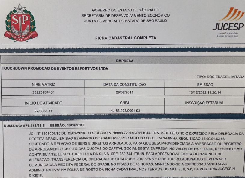 LUÍS CLÁUDIO – JUCESP reprodução