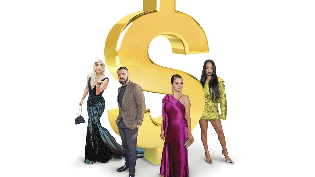 EMPREENDEDORES - Da esq. para a dir., Lady Gaga, Drake, Selena Gomez e Rihanna: os investimentos vão de produtos de beleza a lingeries -