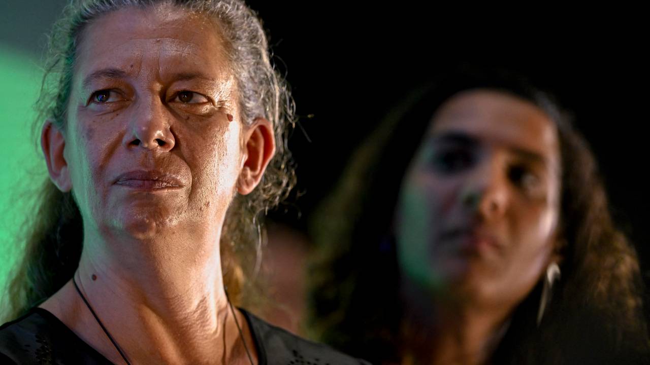 Brazil's new Sports Minister, Ana Moser, attends the swearing-in ceremony of the new Culture Minister Margareth Menezes at the Republic Museum in Brasilia on January 2, 2023. (Photo by MAURO PIMENTEL / AFP)
