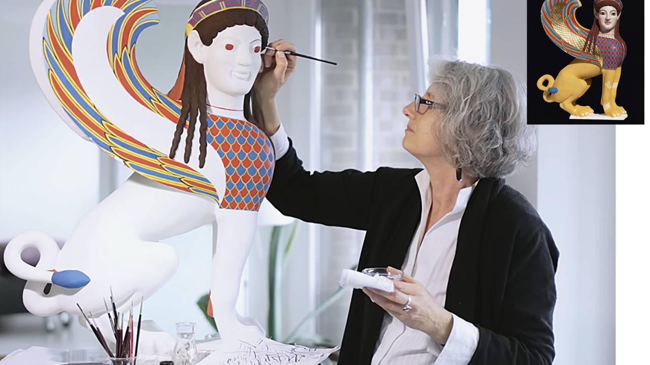 TOM SOBRE TOM - Acerto: a cientista Ulrike Brinkmann crava a cor original na esfinge de 2 500 anos //