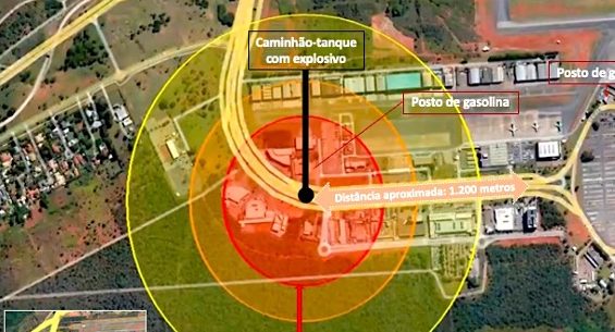 Bomba no Aeroporto de Brasília (1) Mapa da tragédia que aconteceria no Aeroporto de Brasília
