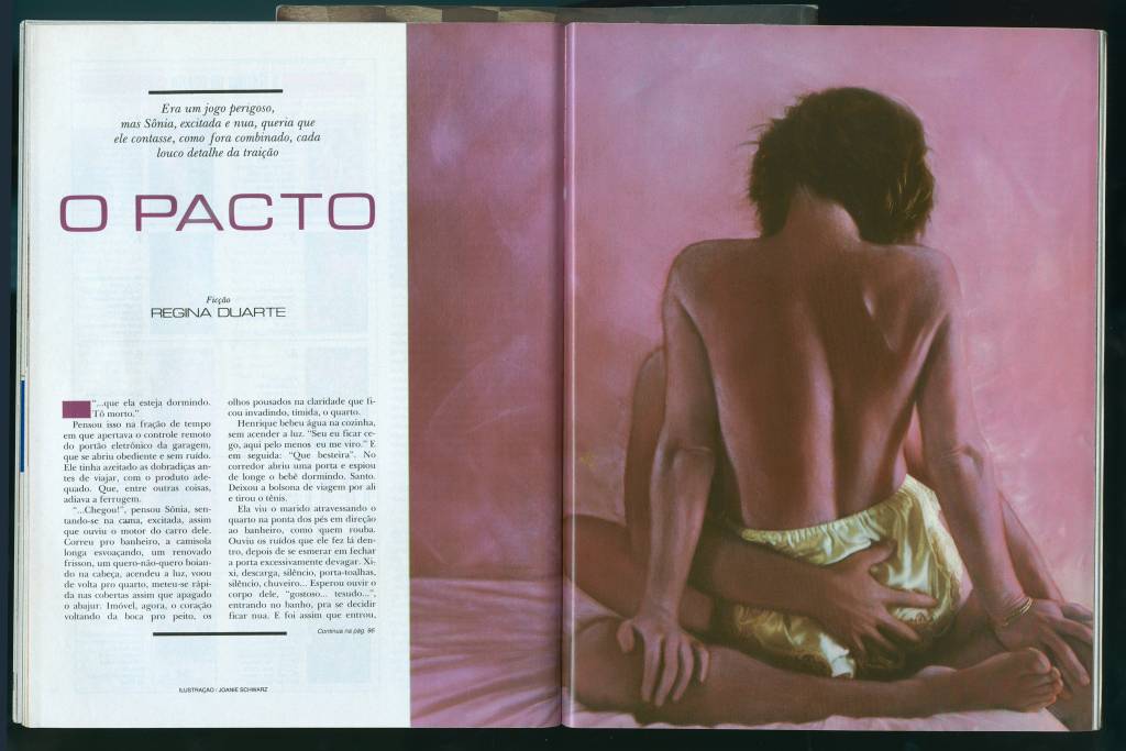 Playboy 151_56_57 Conto erótico 'O Pacto', edição da Playboy de fevereiro de 1988