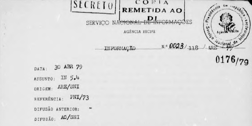RELATÓRIO SECRETO SNI reprodução