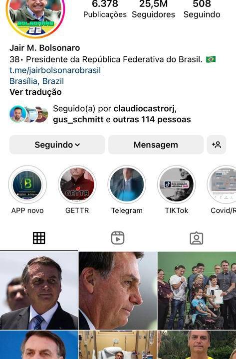 Jair Bolsonaro atualiza status para 38 presidente do Brasil