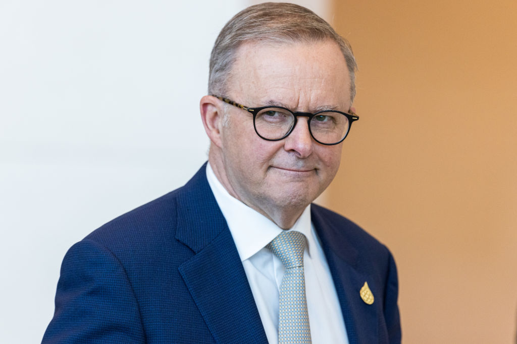 Anthony Albanese, Australia's prime minister, at the Asia-Pacific Economic Cooperation (APEC) summit in Bangkok, Thailand, on Saturday, Nov. 19, 2022. San Francisco will be the site of next years Asia-Pacific Economic Cooperation summit, Vice President Kamala Harris announced, giving the US a high-profile chance to showcase its vision for the regions future. Photographer: Andre Malerba/Bloomberg via Getty Images