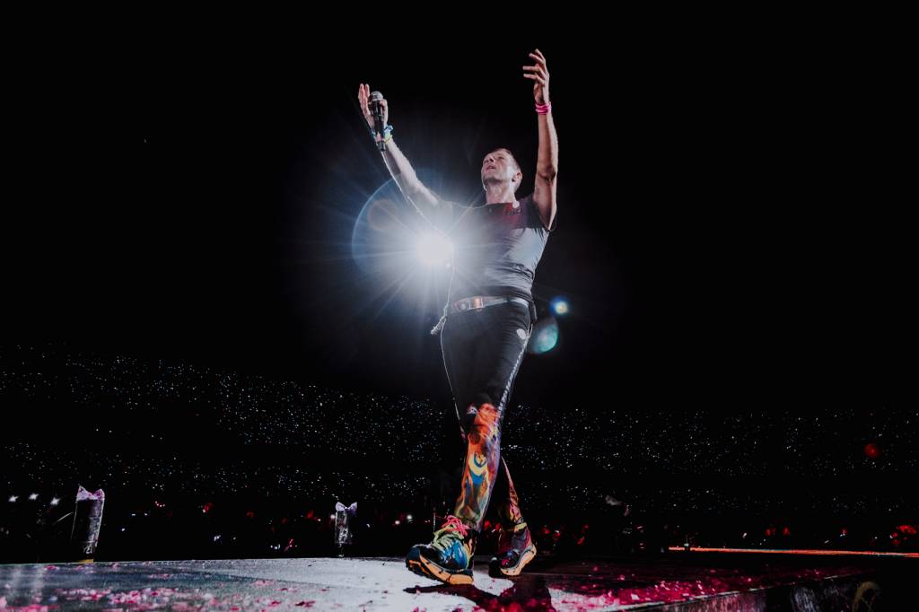 Coldplay – Foto Iris Alves-11 A banda Colplay se apresenta no Estádio do Morumbi, em São Paulo em 10/03/2023 -