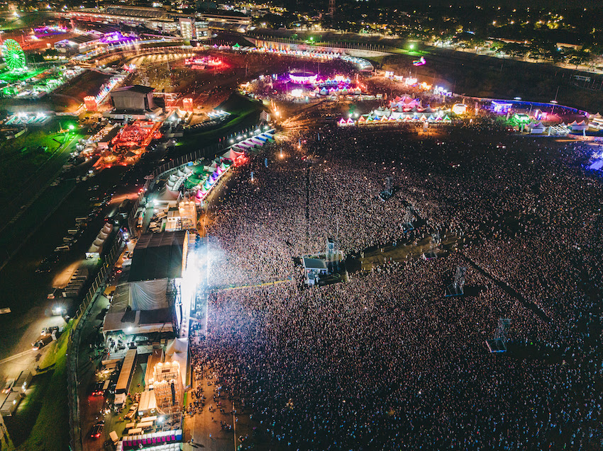 Vista aérea do Lollapalooza Brasil 2023