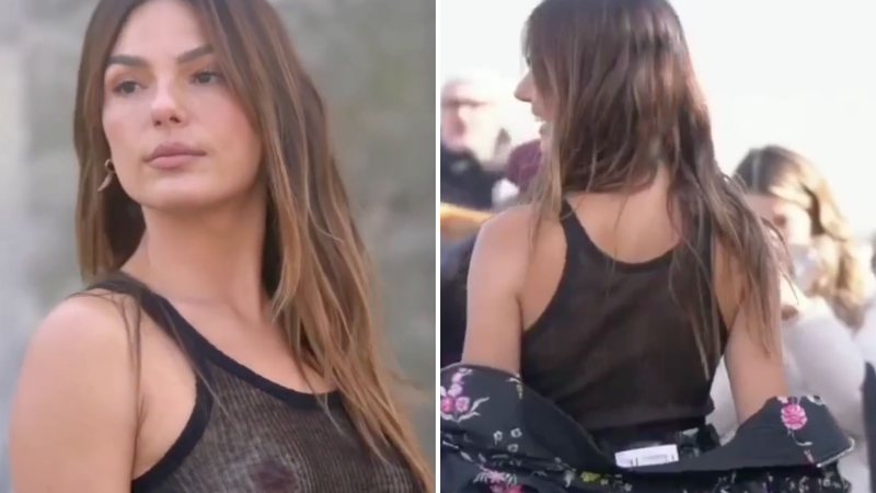 A ousada transparência de Isis Valverde na Paris Fashion Week