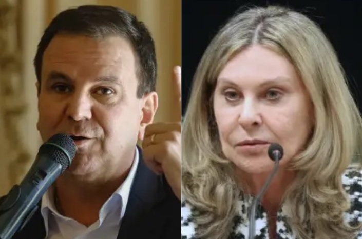 O prefeito do Rio de Janeiro, Eduardo Paes, e a vice-procuradora-geral da República, Lindôra Maria Araújo