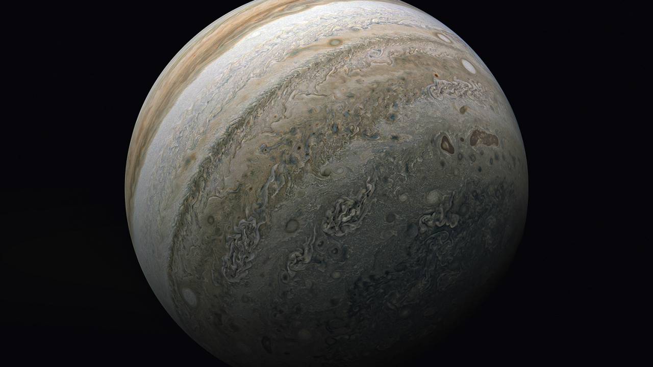 GIGANTE - Júpiter fotografado pela sonda Juno, da Nasa: ainda um fascinante enigma para a ciência