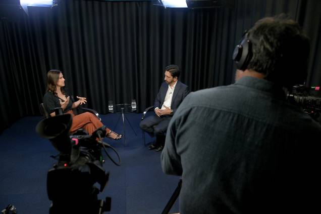 O prefeito de São Paulo Ricardo Nunes durante a gravação do programa Amarelas On Air, de Veja O prefeito de São Paulo Ricardo Nunes durante a gravação do programa Amarelas On Air, de Veja