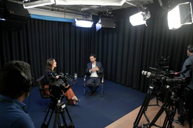 O prefeito de São Paulo Ricardo Nunes durante a gravação do programa Amarelas On Air, de Veja O prefeito de São Paulo Ricardo Nunes durante a gravação do programa Amarelas On Air, de Veja