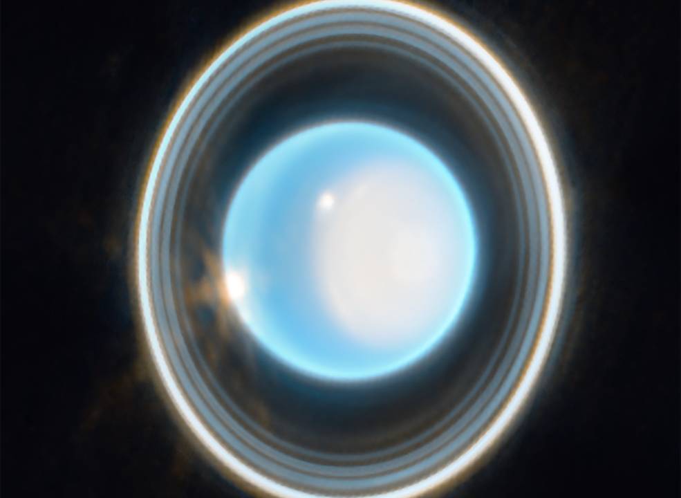 Imagem detalhada de Urano feita pelo telescópio James Webb -