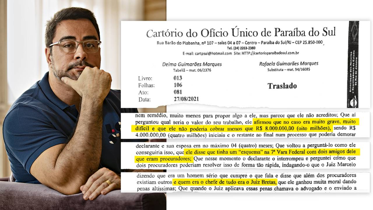 NA MIRA - “Esquema”: delator diz que Bretas (à esq.) lhe ofereceu liberdade em troca de 8 milhões de reais