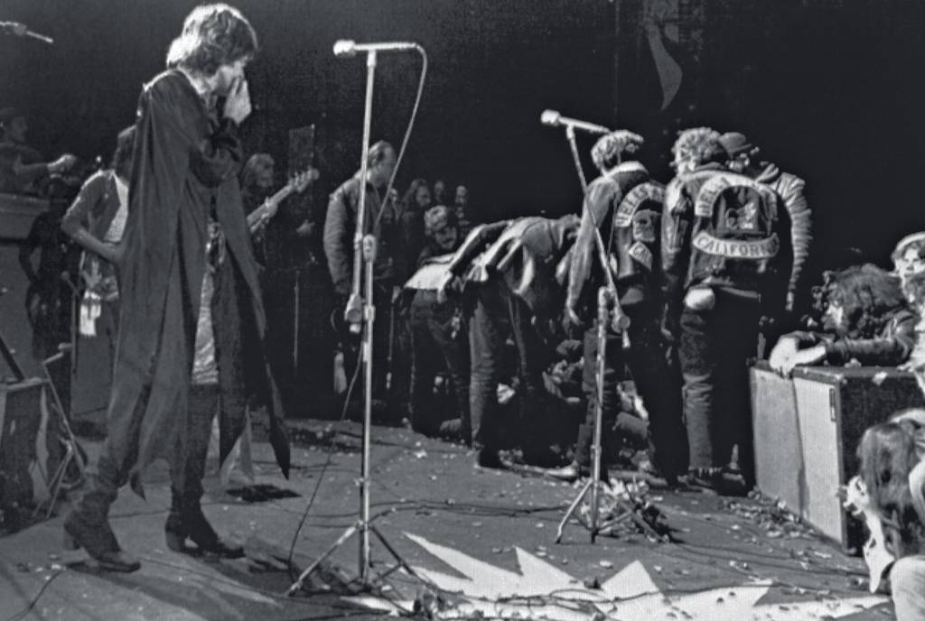 Rolling Stones At Altamont VIOLÊNCIA - A banda em Altamont: show marcou o fim da geração paz e amor