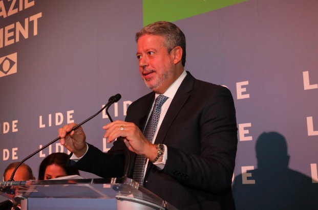O presidente da Câmara, Arthur Lira, durante sua participação no LIDE Brazil Investment Forum, em Nova York