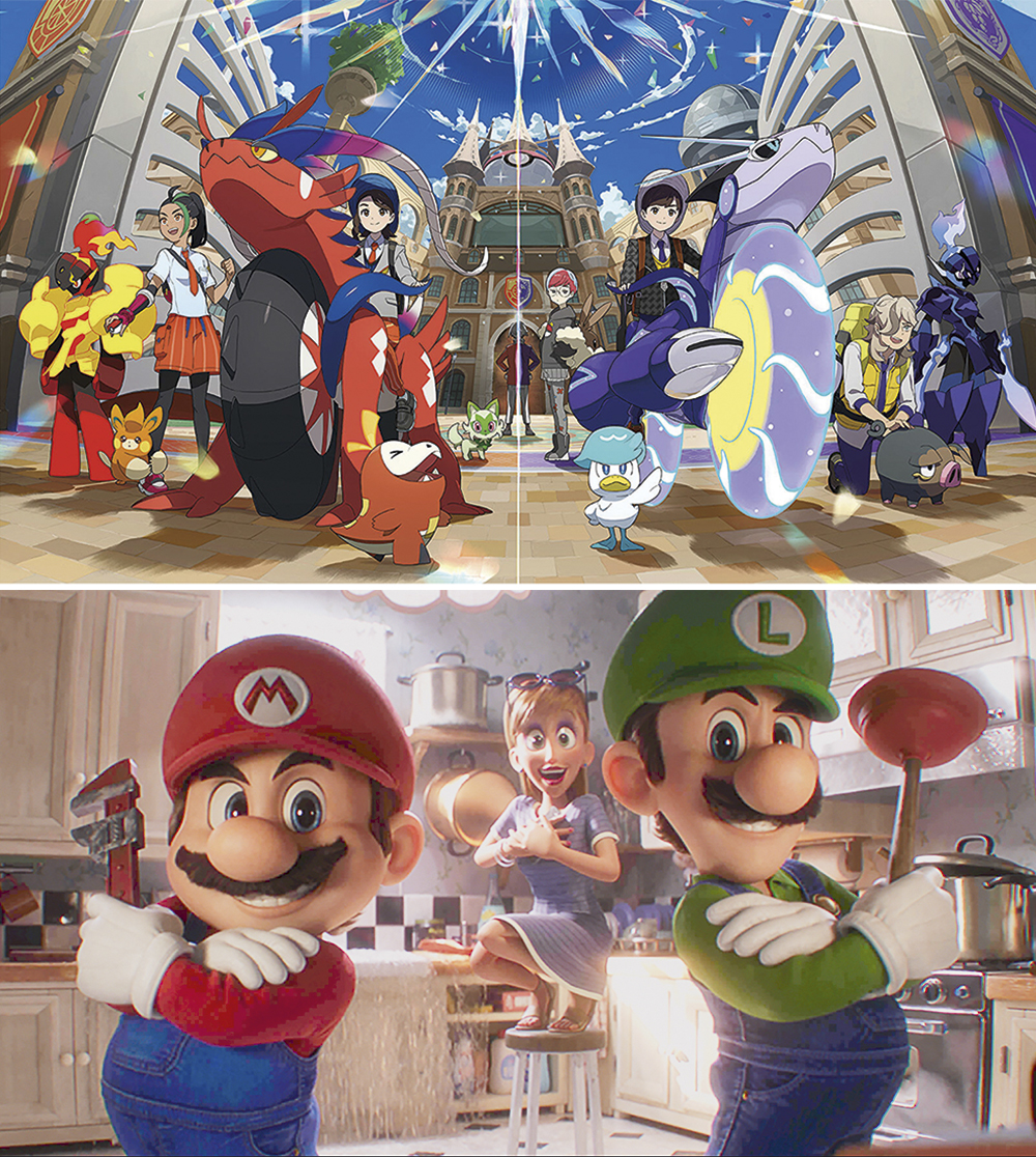 game-Pokémon-Scarlet-e-Violet.jpg POPULARES - Pokémon (acima) e a versão cinematográfica de Mario e Luigi: personagens que seduzem várias gerações