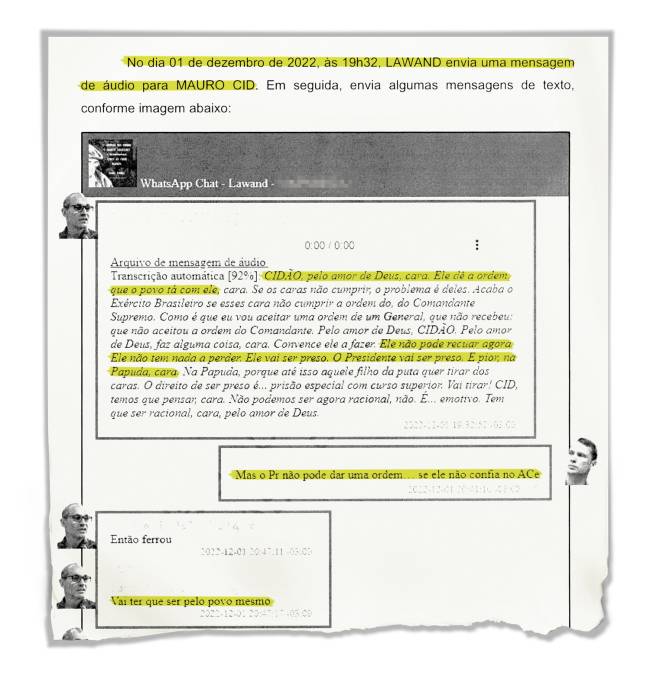 28 BUSCANDO APOIO - Troca de mensagens: alerta de que o presidente da República seria preso na Papuda
