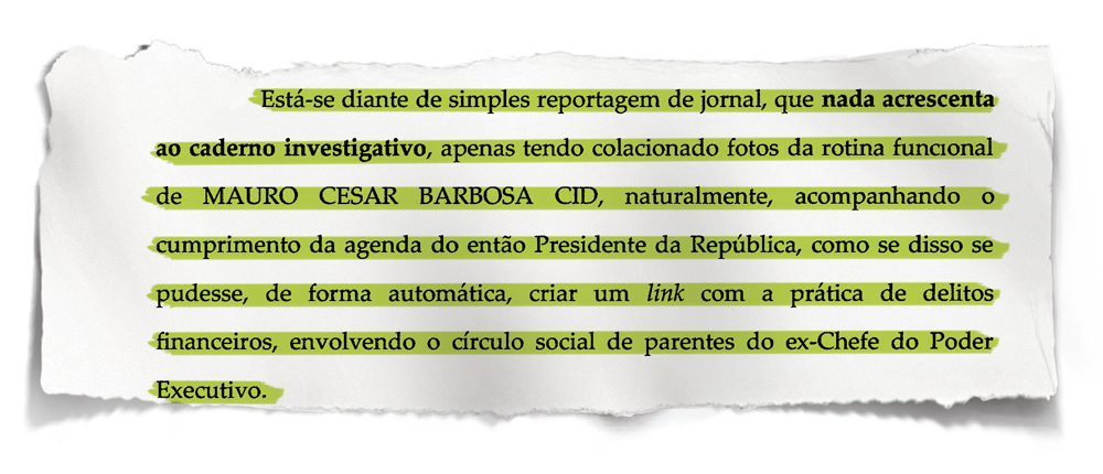 DOC3 PROCESSO - Enxertos: para Lindôra, fatos sem relação com o ex-presidente