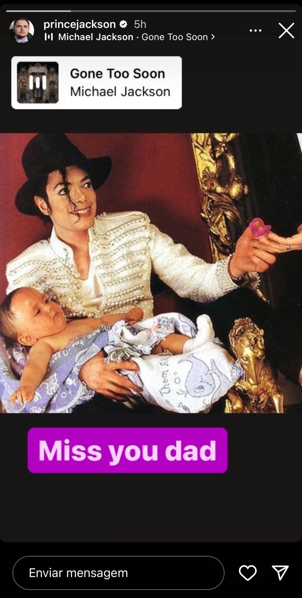 IMG_1210 Postagem de Prince Jackson sobre o pai, Michael Jackson