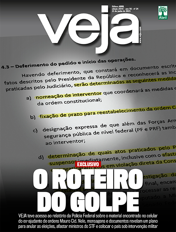 VEJA-2846-1-ED-ONLINE REVELAÇÃO - VEJA: reportagem mostrou informações graves encontradas no celular de Mauro Cid