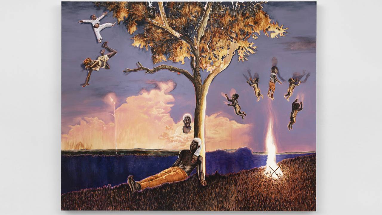 CENA ONÍRICA - O quadro Angelus, de 2022: visões poéticas da ancestralidade negra provocam impacto desconcertante