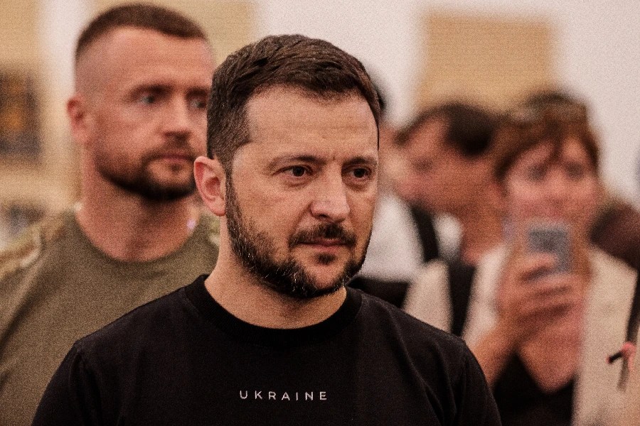 Volodymyr Zelensky, presidente da Ucrânia // (Les Kasyanov/Global Images Ukraine/Getty Images)