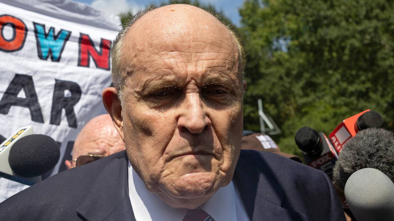 O ex-prefeito da cidade de Nova York e ex-advogado de Donald Trump, Rudy Giuliani. 23/08/2023