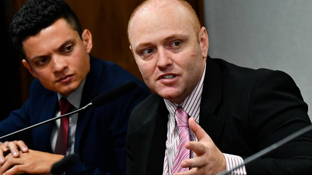 O hacker Walter Delgatti Neto em depoimento à CPMI dos Atos de 8 de Janeiro de 2023