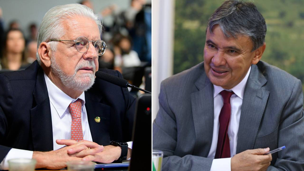 O senador Jaques Wagner e o ministro Wellington Dias