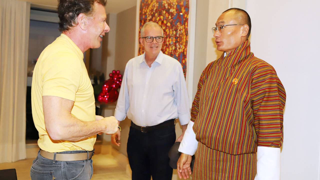 João Camargo, Pedro Lins e Tshering Tobgay