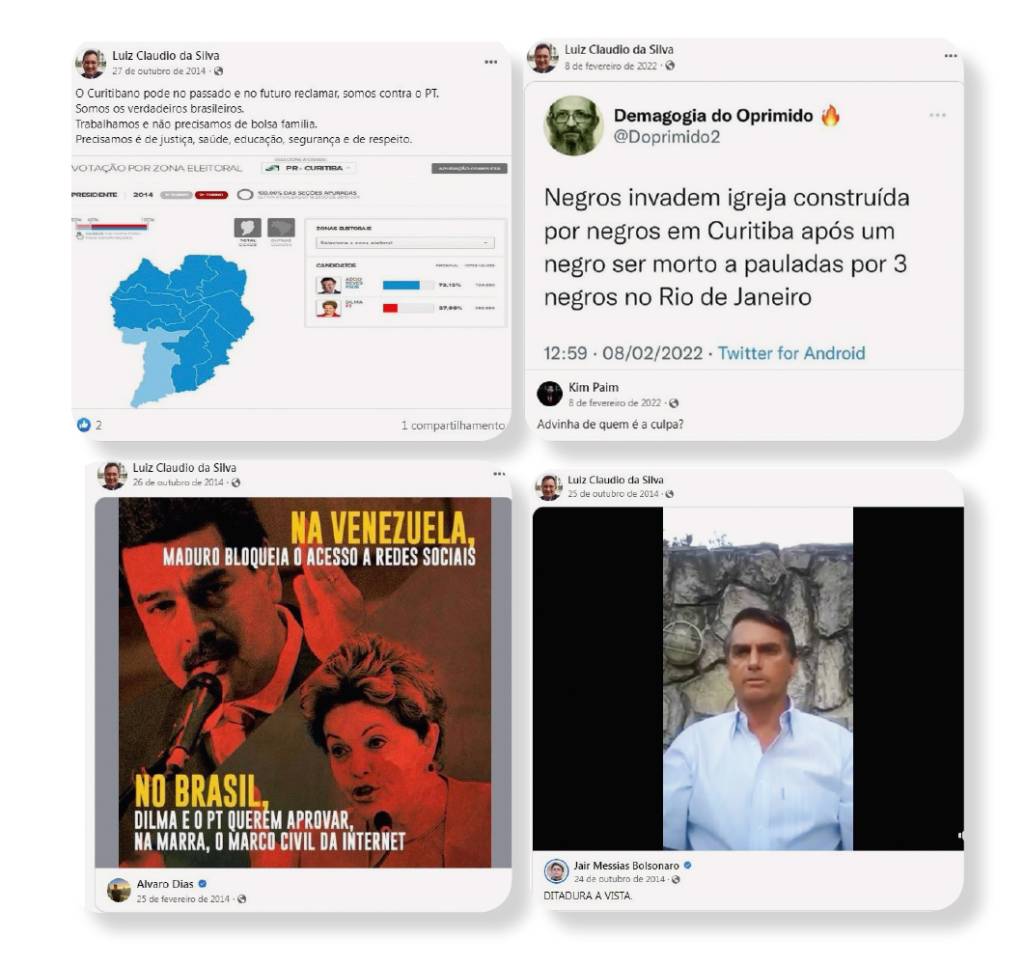 arte-cunhado TUDO FALSO - Críticas pesadas ao PT, vídeo do ex-presidente Jair Bolsonaro e páginas “Fora Lula”: publicações foram apagadas na última terça-feira