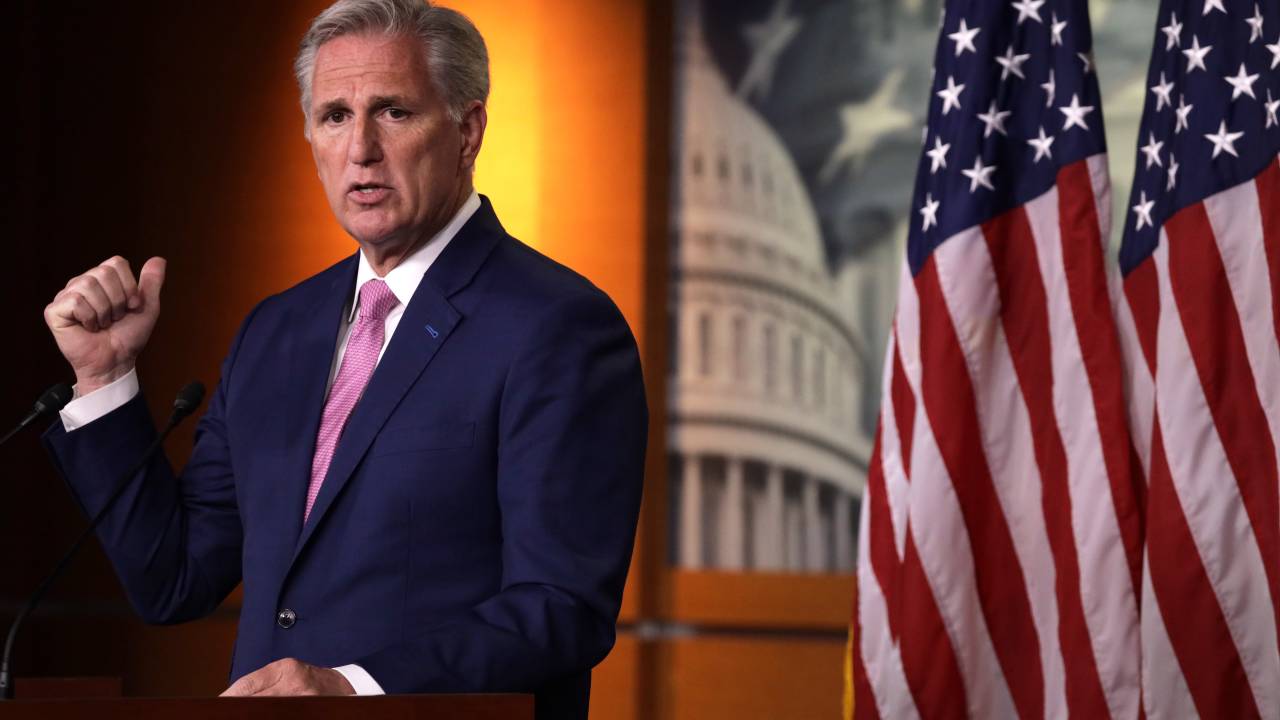 O presidente da Câmara dos Representantes dos Estados Unidos, Kevin McCarthy. 28/05/2023