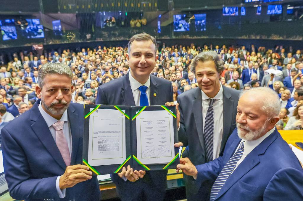 Lula com chefes do Congresso Lula com chefes do Congresso